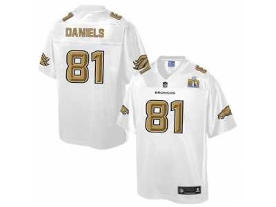 Nike Denver Broncos #81 Owen Daniels White Men's NFL Pro Line Super Bowl 50 Fashion Game Jersey