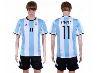 Argentina #11 Kempes Home Soccer Country Jersey