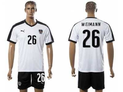 Austria #26 Weimann White Away Soccer Country Jersey