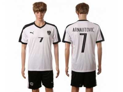 Austria #7 Arnautovic White Away Soccer Country Jersey