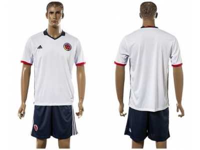 Colombia Blank Away Soccer Country Jersey
