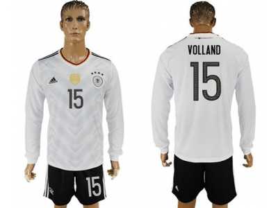 Germany #15 Volland White Home Long Sleeves Soccer Country Jersey