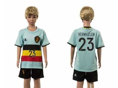 Belgium #23 Vermaelen Away Kid Soccer Country Jersey