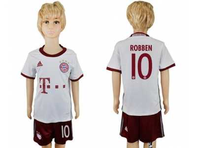 Bayern Munchen #10 Robben SEC Away Kid Soccer Club Jersey