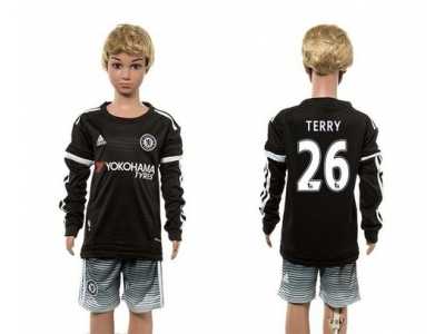 Chelsea #26 Terry SEC Away Long Sleeves Kid Soccer Club Jersey