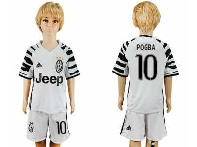 Juventus #10 Pogba Sec Away Kid Soccer Club Jersey