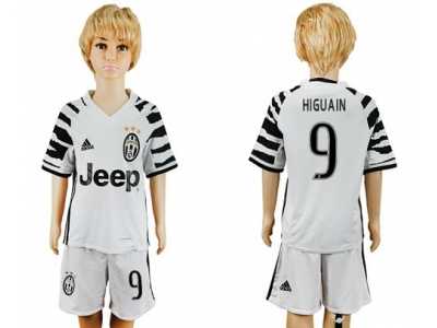 Juventus #9 Higuain Sec Away Kid Soccer Club Jersey