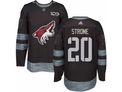 Men's Adidas Arizona Coyotes #20 Dylan Strome Authentic Black 1917-2017 100th Anniversary NHL Jersey