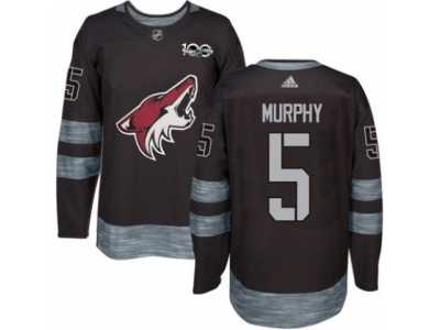 Men\'s Adidas Arizona Coyotes #5 Connor Murphy Authentic Black 1917-2017 100th Anniversary NHL Jersey