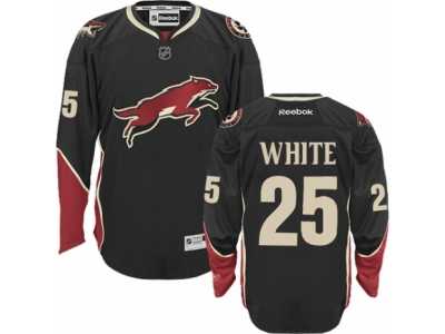 Men\'s Reebok Arizona Coyotes #25 Ryan White Authentic Black Third NHL Jersey