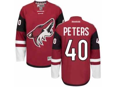 Men's Reebok Arizona Coyotes #40 Justin Peters Authentic Burgundy Red Home NHL Jersey