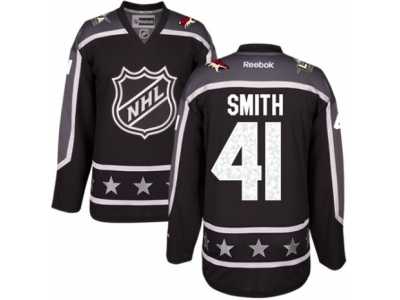 Men's Reebok Arizona Coyotes #41 Mike Smith Authentic Black Pacific Division 2017 All-Star NHL Jersey