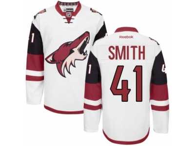 Men's Reebok Arizona Coyotes #41 Mike Smith Authentic White Away NHL Jersey