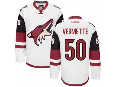 Men's Reebok Arizona Coyotes #50 Antoine Vermette Authentic White Away NHL Jersey
