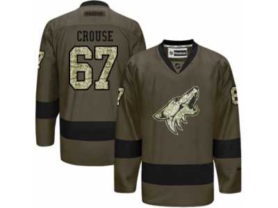 Men's Reebok Arizona Coyotes #67 Lawson Crouse Authentic Green Salute to Service NHL Jersey