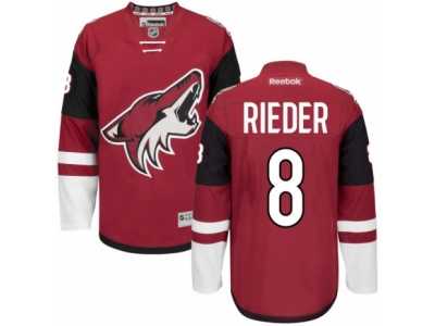 Men's Reebok Arizona Coyotes #8 Tobias Rieder Authentic Burgundy Red Home NHL Jersey