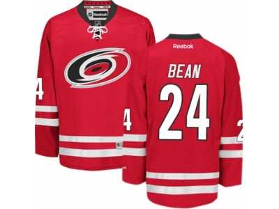Men's Reebok Carolina Hurricanes #24 Jake Bean Authentic Red Home NHL Jersey