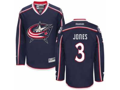 Men's Reebok Columbus Blue Jackets #3 Seth Jones Authentic Navy Blue Home NHL Jersey