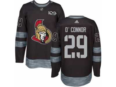 Men's Adidas Ottawa Senators #29 Matthew O'Connor Authentic Black 1917-2017 100th Anniversary NHL Jersey