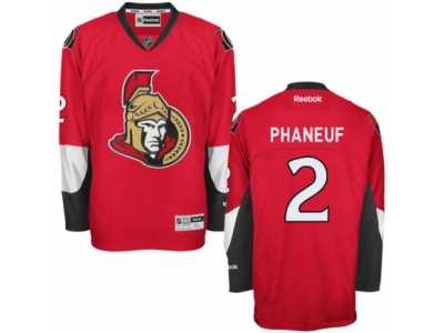 Men's Reebok Ottawa Senators #2 Dion Phaneuf Authentic Red Home NHL Jersey