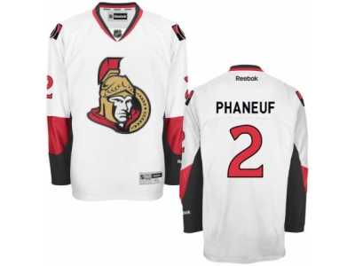 Men's Reebok Ottawa Senators #2 Dion Phaneuf Authentic White Away NHL Jersey