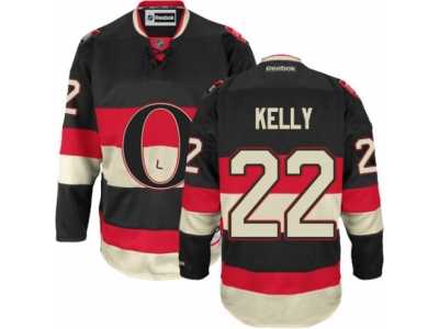 Men\'s Reebok Ottawa Senators #22 Chris Kelly Authentic Black New Third NHL Jersey
