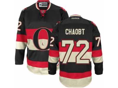 Men's Reebok Ottawa Senators #72 Thomas Chabot Authentic Black New Third NHL Jersey