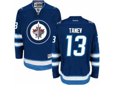 Men's Reebok Winnipeg Jets #13 Brandon Tanev Authentic Navy Blue Home NHL Jersey