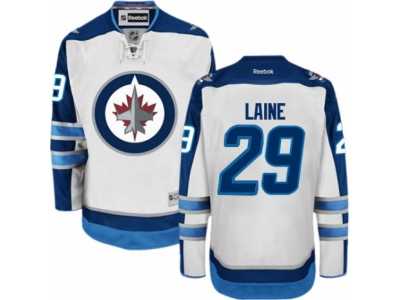 Men's Reebok Winnipeg Jets #29 Patrik Laine Authentic White Away NHL Jersey