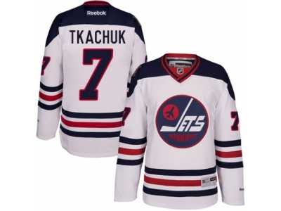Men's Reebok Winnipeg Jets #7 Keith Tkachuk Authentic White 2016 Heritage Classic NHL Jersey