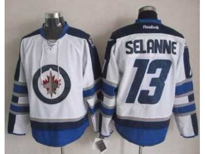 NHL Winnipeg-Jets #13 Teemu Selanne White 2011 Style Stitched jerseys