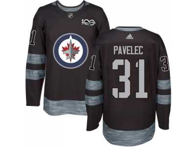 Winnipeg Jets #31 Ondrej Pavelec Black 1917-2017 100th Anniversary Stitched NHL Jersey