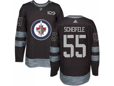 Winnipeg Jets #55 Mark Scheifele Black 1917-2017 100th Anniversary Stitched NHL Jersey