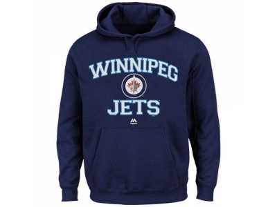 Winnipeg Jets Majestic Navy Blue Heart & Soul Hoodie