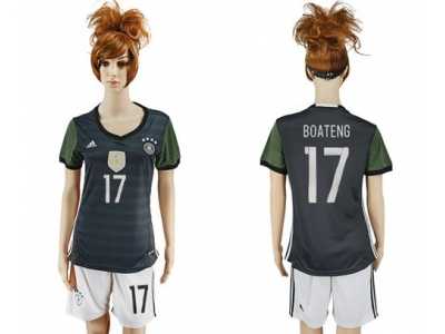Women's Germany #17 Boateng Away Soccer Country Jersey