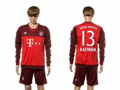 Bayern Munchen #13 Rafinha Goalkeeper Long Sleeves Soccer Club Jersey