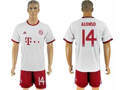 Bayern Munchen #14 Alonso White Soccer Club Jersey