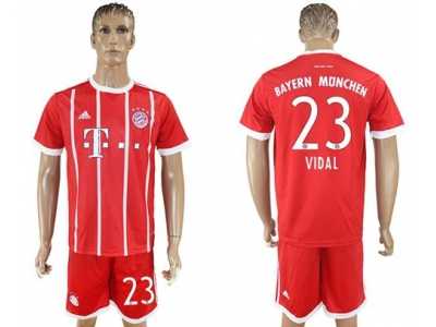 Bayern Munchen #23 Vidal Home Soccer Club Jersey
