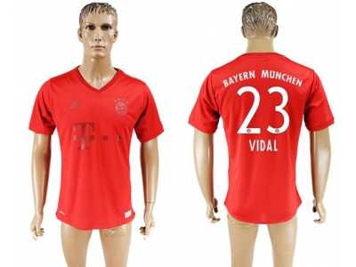 Bayern Munchen #23 Vidal Marine Environmental Protection Home Soccer Club Jersey