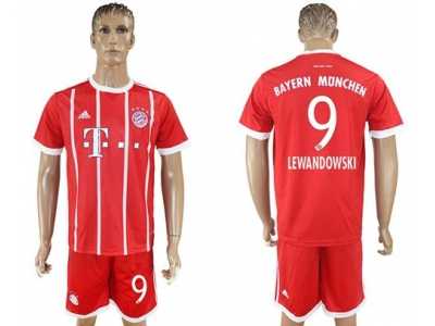 Bayern Munchen #9 Lewandowski Home Soccer Club Jersey
