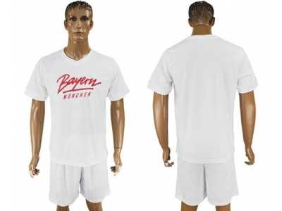 Bayern Munchen Blank White Soccer Club T-Shirt_1