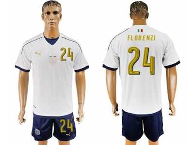 Italy #24 Florenzi Away Soccer Country Jersey