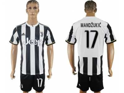 Juventus #17 Mandzukic Home Soccer Club Jersey