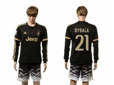 Juventus #21 Dybala SEC Away Long Sleeves Soccer Club Jersey