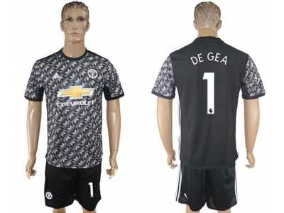Manchester United #1 De Gea Black Soccer Club Jersey