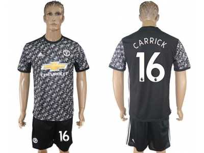 Manchester United #16 Carrick Black Soccer Club Jersey