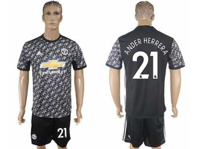 Manchester United #21 Ander Herrera Black Soccer Club Jersey