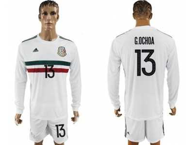 Mexico #13 G.Ochoa Away Long Sleeves Soccer Country Jersey
