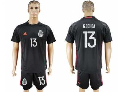 Mexico #13 G.Ochoa Black Goalkeeper Soccer Country Jersey