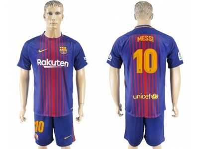 Barcelona #10 Messi Home Soccer Club Jersey